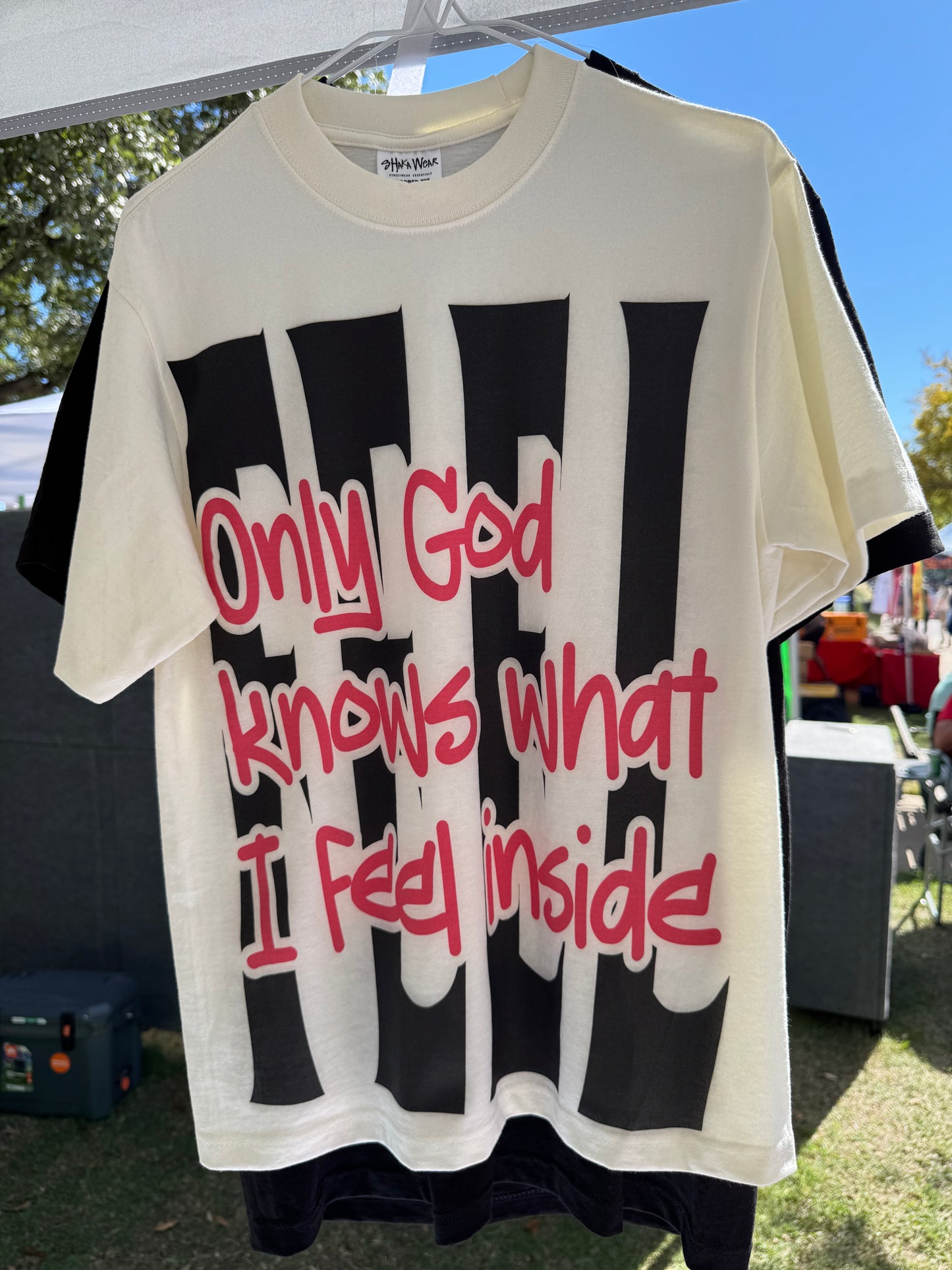 Only God Knows What I feel Inside Cream T_shirt