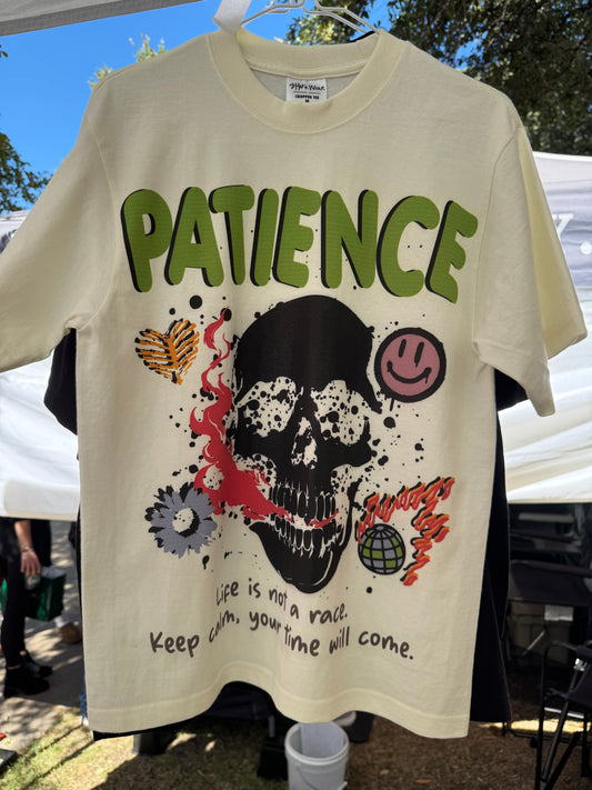 Patience Cream T_shirt